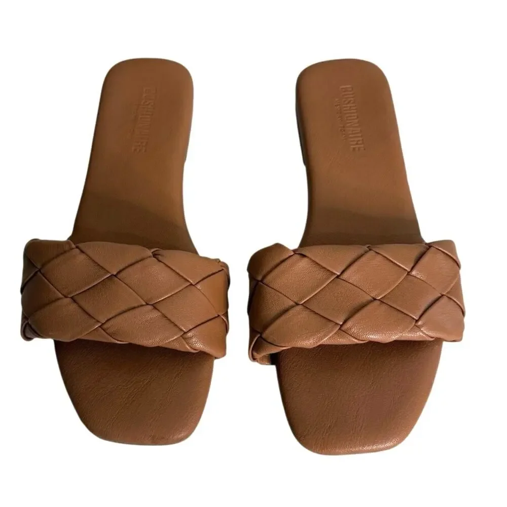 Cushionaire Franca woven one band sandal size 7 1/2